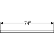 Plan de lavabo Geberit ONE, découpe centrale, pour lavabo à poser en forme de vasque: B=75cm, H=3cm, T=47cm, chêne / mélamine structuré bois