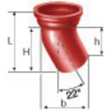 Coude à 30° SME en fonte diamètre nominal 100mm Réf. 156117 PAM