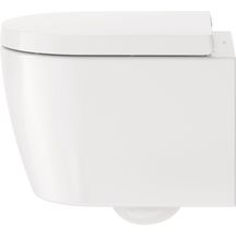 Cuvette suspendue Me by Starck compact rimless à fond creux, système Durafix inclus, UWL classe 1, blanc satiné Réf. 2530092600