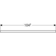 Plan de lavabo Geberit ONE, découpe centrale, pour lavabo à poser en forme de vasque: B=105cm, H=3cm, T=47cm, blanc / laqué très brillant