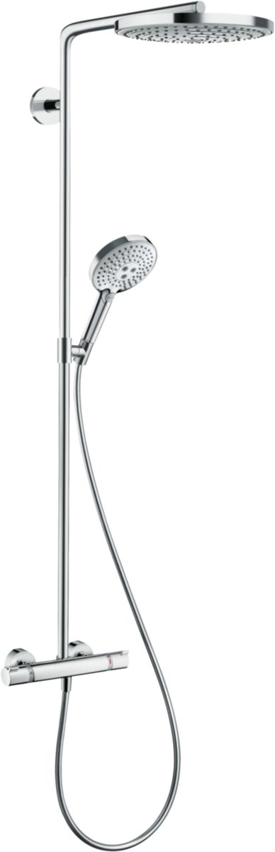 Showerpipe Raindance Select S 240 2 jets blanc chromé réf. 27129400