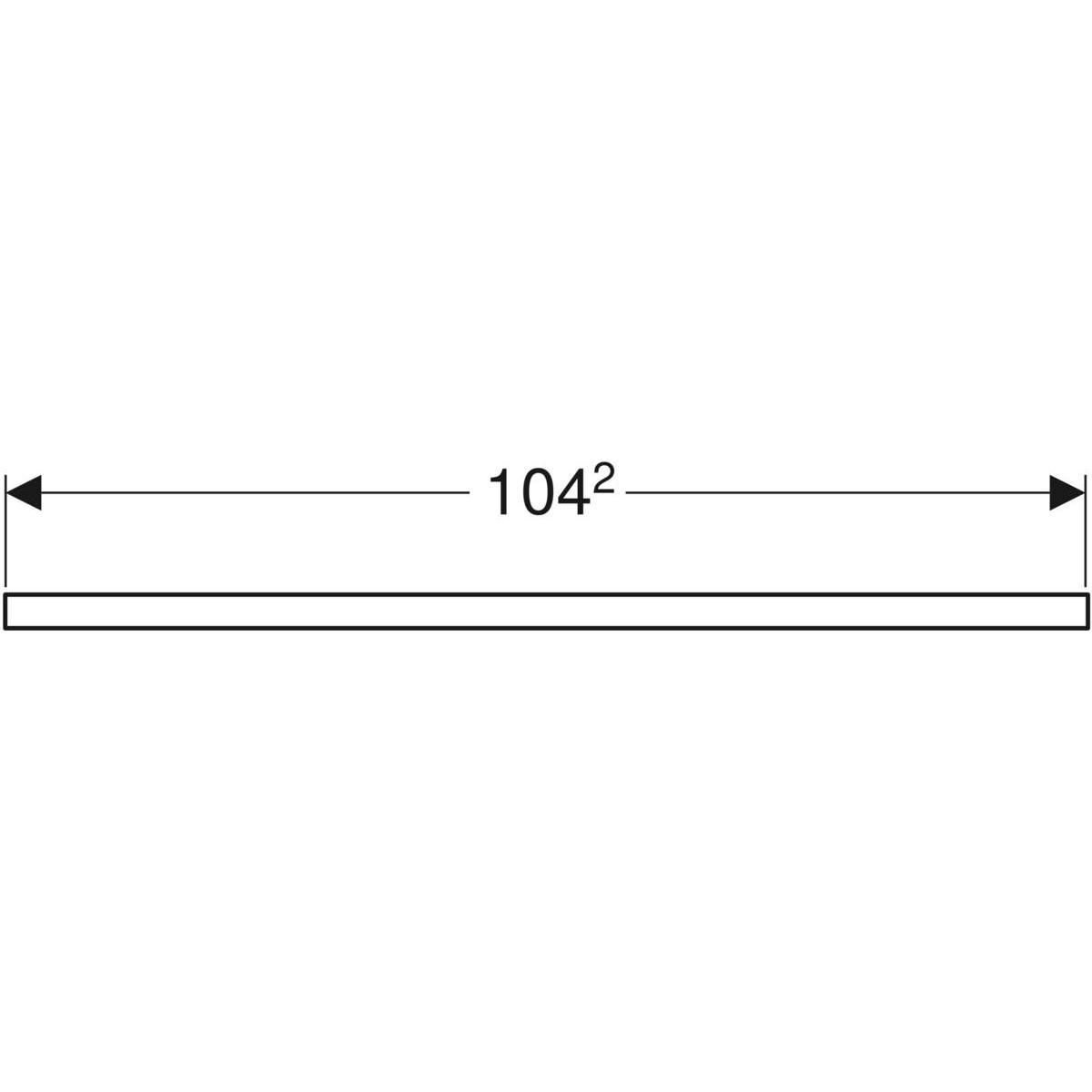 Plan de lavabo Geberit ONE, découpe à droite, pour lavabo à poser en forme de vasque: B=105cm, H=3cm, T=47cm, greige / laqué mat