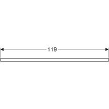 Plan de lavabo Geberit ONE, découpe centrale, pour lavabo à poser en forme de vasque: B=120cm, H=3cm, T=47cm, greige / laqué mat