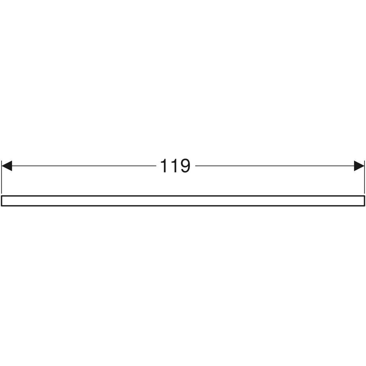 Plan de lavabo Geberit ONE, découpe centrale, pour lavabo à poser en forme de vasque: B=120cm, H=3cm, T=47cm, greige / laqué mat