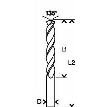 Forets à métaux rectifiés HSS-Co DIN 338 1x12x34mm Réf. 2608585838