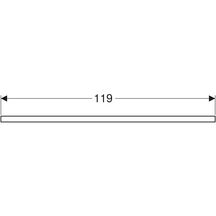 Plan de lavabo Geberit ONE, découpe à gauche, pour lavabo à poser en forme de vasque: B=120cm, H=3cm, T=47cm, chêne / mélamine structuré bois