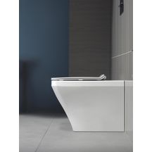 Abattant Durastyle blanc charniere inox avec softclose réf. 63790000