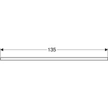 Plan de lavabo Geberit ONE, découpe double, pour lavabo à poser en forme de vasque: B=135cm, H=3cm, T=47cm, chêne / mélamine structuré bois