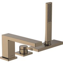 hansgrohe Tecturis E Set de finition mitigeur 3 trous pour montage sur bord de baignoire avec sBox, Bronze brossé