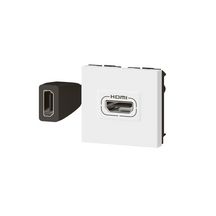 Legrand - prise HDMI type A version 1.4 préconnectorisée Mosaic 2 Modules - blanc Réf. 078979L