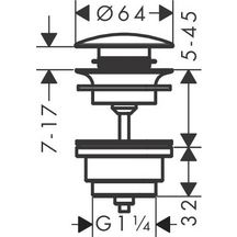 Vidage Push-Open 1/4" BBC Réf. 51300340"