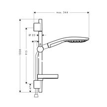 Set de douche Raindance Select 150/ Unica'S Puro 90 cm, chromé réf. 27803000