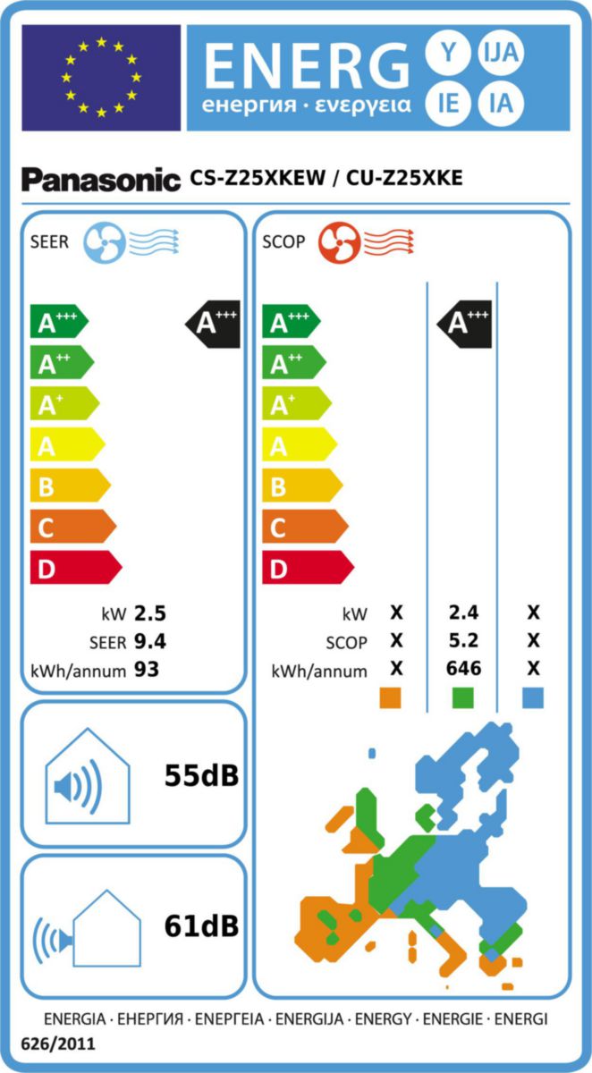 Unité intérieure mural gamme Etherea Z XKE Blanc Mat 2,5 kW Réf. CS-Z25XKEW