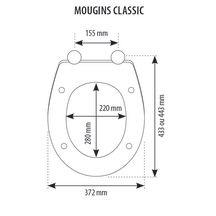 Abattant Mougins Classic charnières inox Réf. 95901210