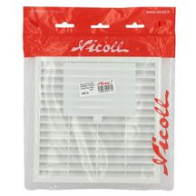 Grille d'aération + moustiquaire spécial façade à sceller à combinaison 1M214 carrée PVC blanc 191x191 mm