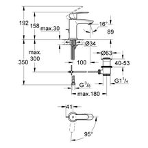 Mitigeur lavabo Taille S Eurostyle Cosmopolitan Chromé 2338720E