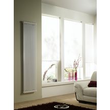 Radiateur eau chaude Acova Vuelta étroit, puissance 1474W (dT50), hauteur 1205 mm, largeur 486 mm, 10 éléments, raccordement spécial 6 orifices avec pastillage adaptable, Blanc RAL 9016 Réf. M6C4-10-120