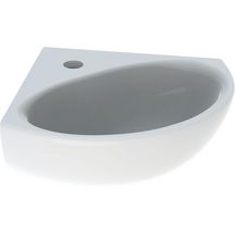 Lave-mains d’angle Bastia largeur 45,5cm profondeur 40cm sans trop-plein blanc Réf. 501.611.00.2