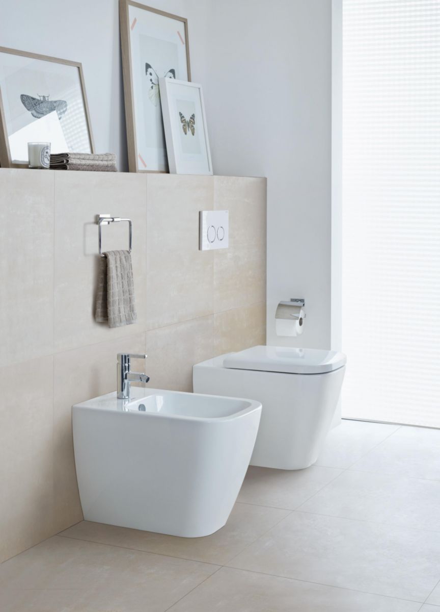 Bidet sur pied 57cm Happy D2 blanc back to wall réf. 2267100000