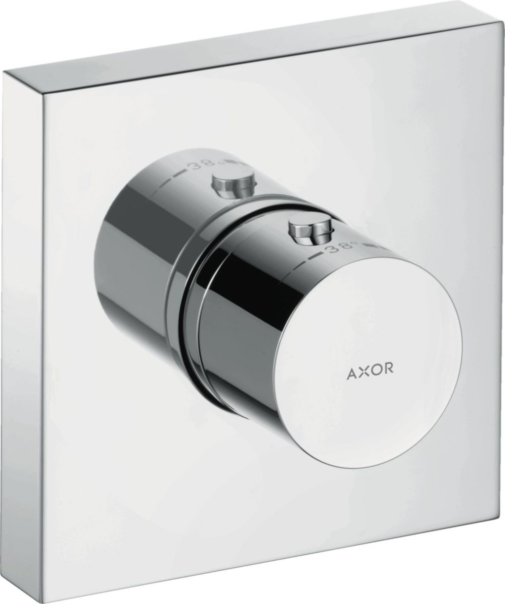 AXOR ShowerSolutions Module thermostatique encastré 120 / 120, Noir chromé brossé