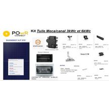 Kit photovoltaïque Powr Connect complet sur toiture tuile méca/canal ETN 3KWc 1L8 ou 2L4, portrait avec micro onduleur ENPHASE et passerelle Envoy S-METERED. Panneaux DUONERGY BIF BIVER : 1755x1038x30mm Réf : SG0001