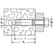 Cheville laiton MS 8x28-boite 50 pces Réf. 78981