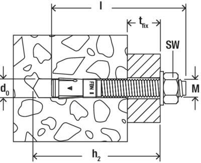 Goujon d'ancrage FBN II 10/10x85 - 4/sachet Réf. 33512