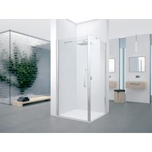 Paroi de douche Young 2 1b 77 extensibilite 77-81cm verre trempe transparent silver réf Y21B771B