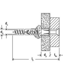 Cheville multi-matériaux avec collerette UX-R 10x60- 50/bte