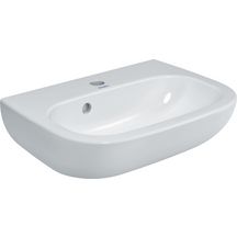 Lave-mains D-CODE, 45 x 34, avec trop-plein et plage de robinetterie, Blanc Réf. 0705450000