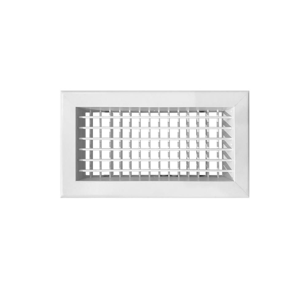 Grille de soufflage double deflection aluminium blanc mate 300 x 150 mm Réf. DD300X150