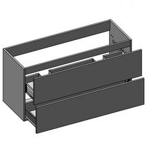 Meuble sous-vasque Angelo - largeur 120 cm - 2 tiroirs coulissants - 2U - graphite - poignées métal Réf. A2344735