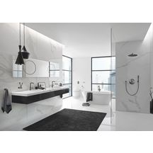 Ensemble douche de tête et bras 380 mm, 1 jet Rainshower Cosmopolitan 310 Hard Graphite brossé Réf : 26066AL0