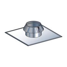 Solin avec collerette pour toit plat INOX-INOX, diamètre 180 / 230 mm SIO 180 230 Réf. 31999070/9999