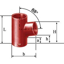 Embranchement Culotte simple SMU S à 88° en fonte diamètre nominal 250-250mm Réf. 157102 PAM