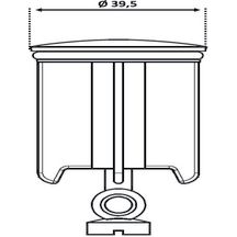 Clapet de vidage seul Alterna Laiton Chrome