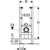 Bâti-support Geberit Duofix pour WC suspendu, 80 cm, sans réservoir, autoportant, modèle étroit de faible hauteur