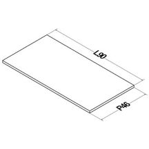 Plan Alterna Plénitude pour meuble sous vasque longueur 90cm profondeur 46cm Chêne clair