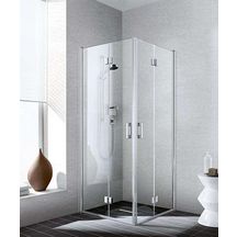 Paroi de douche Liga LI 2CR 07520 VAR argent poli verre clair Réf. 1403032309