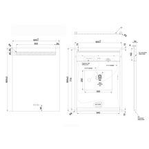 Miroir Alterna Tokyo éclairage LED avec variateur 60 x hauteur 80 cm