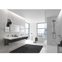 Ensemble douche de tête et bras 380 mm, 1 jet Rainshower Cosmopolitan 310 Hard Graphite brossé Réf : 26066AL0