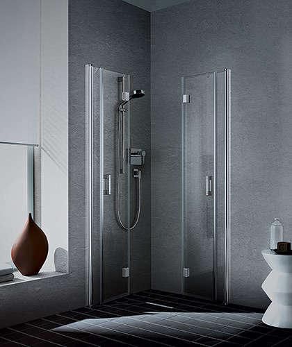 Paroi de douche Liga LI 2CR 07520 VAR argent poli verre clair Réf. 1403032309