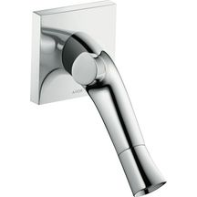 AXOR Starck Organic Mitigeur de lavabo encastré mural, bec 187 mm, bonde à écoulement libre, Noir chromé poli