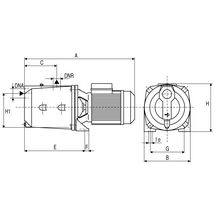 Pompe auto-amorçante monocellulaire, pré-équipée DAB - JET 400 V Tri JET 200 T réf. 010205