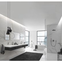 Ensemble douche de tête et bras 380 mm, 1 jet Rainshower Cosmopolitan 310 Hard Graphite brossé Réf : 26066AL0