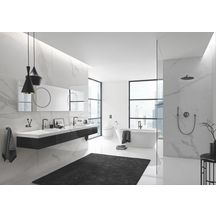 Ensemble douche de tête et bras 380 mm, 1 jet Rainshower Cosmopolitan 310 Hard Graphite brossé Réf : 26066AL0