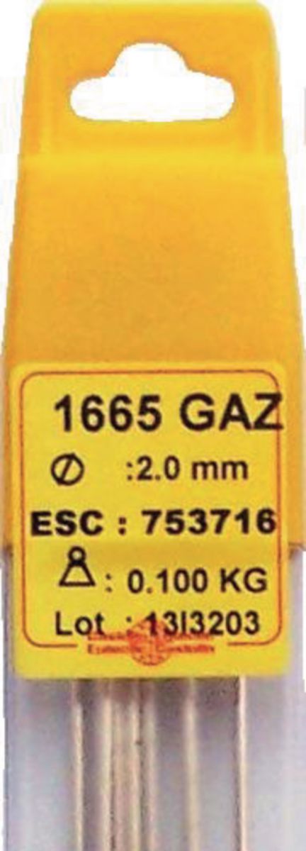 Brasure en argent 40% ATG gaz, diamètre 2mm, 100g, sans cadmium Réf. 1665GAZ2001P