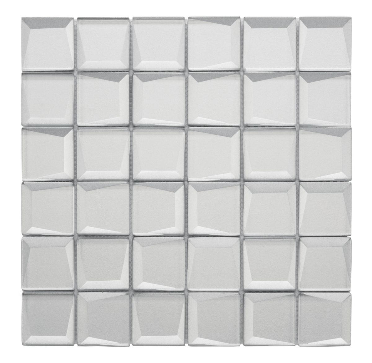 Verre Arte Deco Kota silver mosaïque (4,8 x 4,8 cm) 29,8 x 29,8 cm