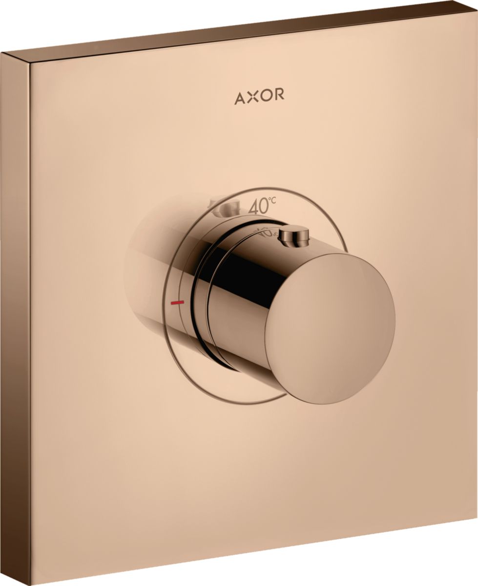 AXOR ShowerSelect Thermostatique ShowerSelect carré encastré haut débit, Rouge doré poli