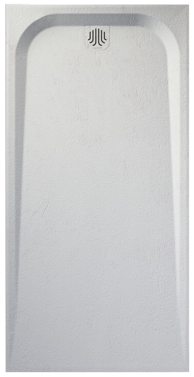 Receveur de douche Unic Slate aspect ardoise en akron aspect déco rectangulaire 160 x 70 cm blanc Réf. 53029387